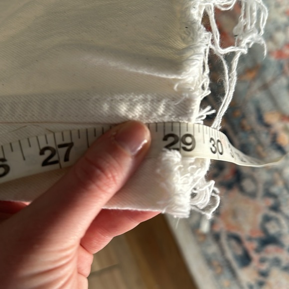 Loft High Rise Relaxed Straight Jeans with Raw Hem in Popcorn - 28x29 - Picture 12 of 12